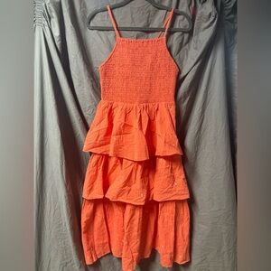 English Factory Vibrant Orange Tiered woman’s Dress